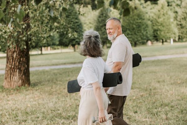 Close up of a yoga mat and a water bottle
